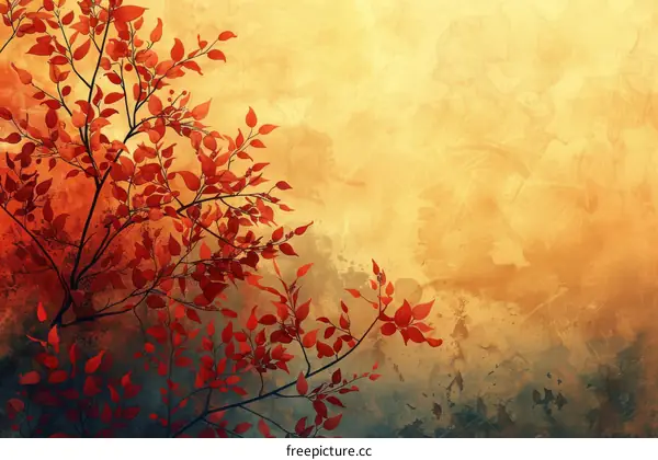 Autumn Leaves in Bright Colors