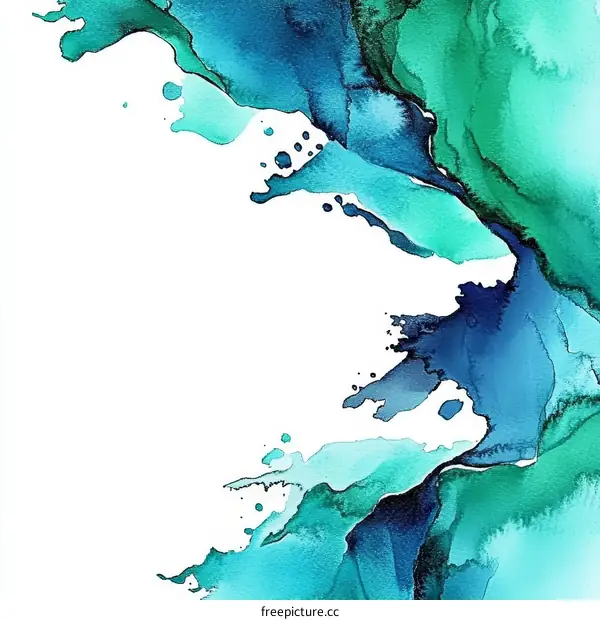 Abstract Watercolor Flowing Art Design