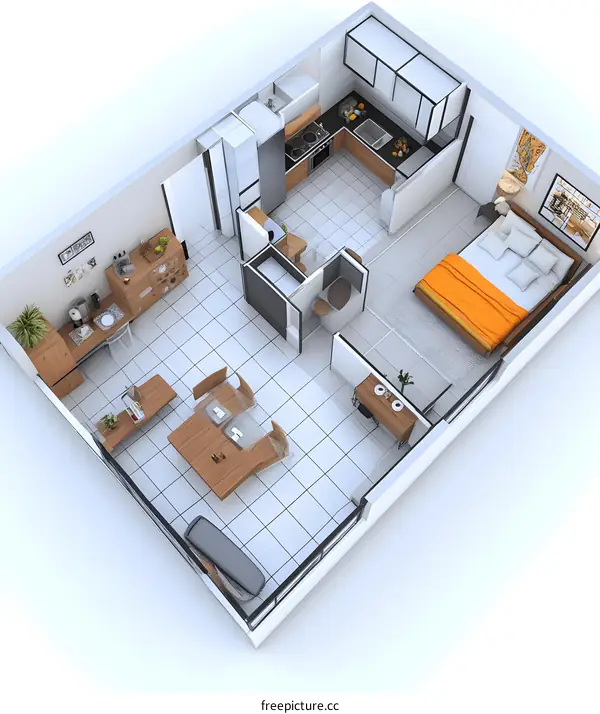 Modern Small Apartment Floor Plan Design