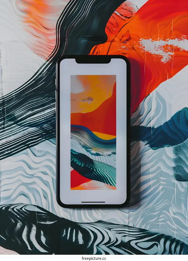 Abstract Art on Phone Screen