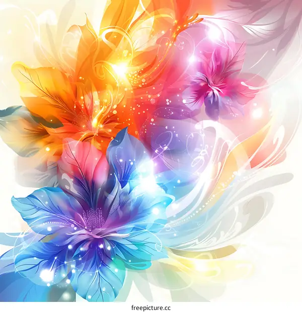 Colorful flowers blooming