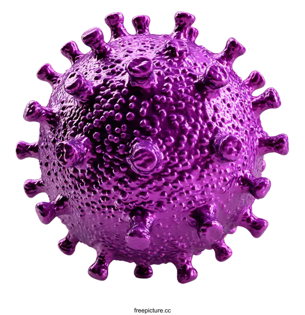 [Transparent Background PNG]Purple Virus Illustration Highlighted