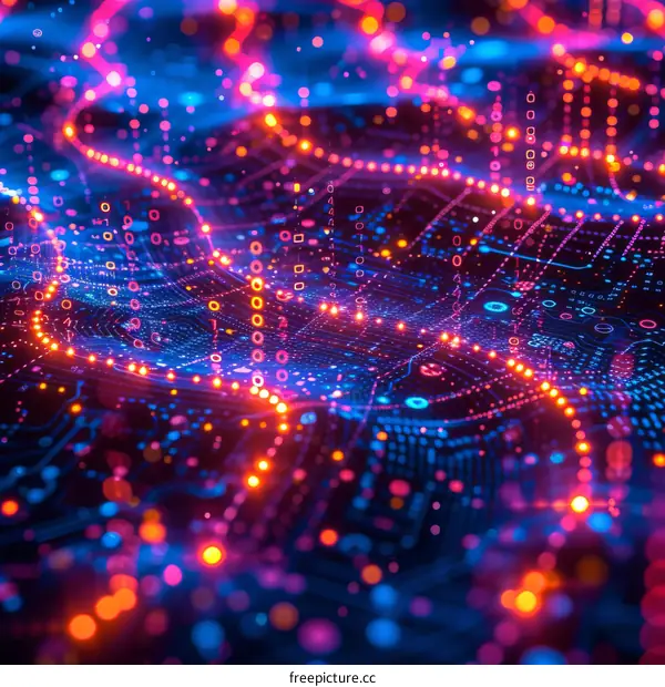 Abstract representation of a circuit board