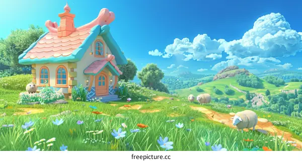 A cute cottage in Story of Seasons: Friends of Mineral Town