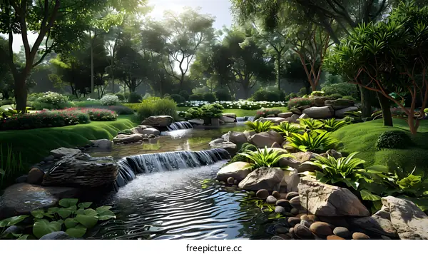 Garden landscape design renderings