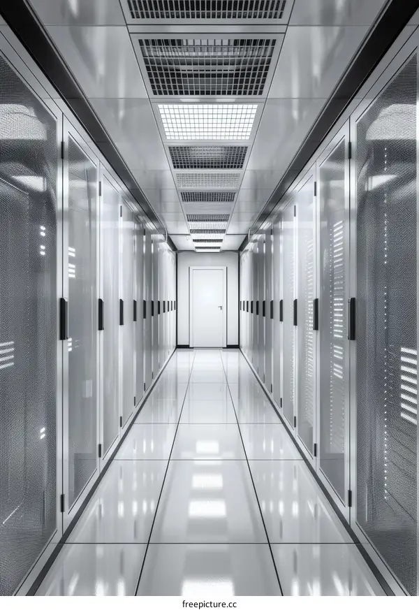 Modern Server Room Corridor Interior Design
