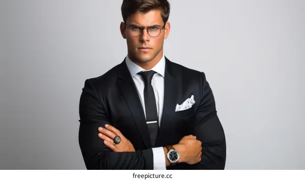 A young man in a suit and tie