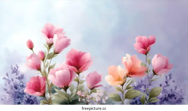 Delicate Watercolor Floral Painting