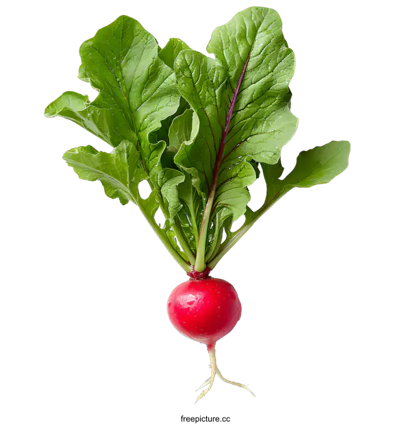 [Transparent Background PNG]Single Radish on White Background