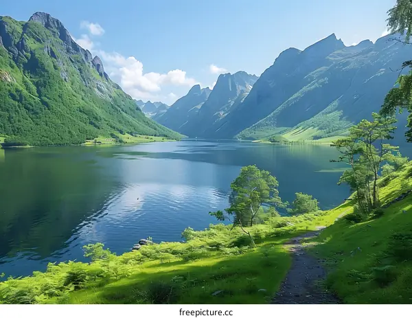 Scenic view of a fjord in Norway