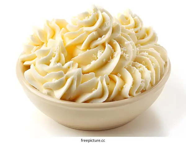 Close Up of Creamy Butter in Bowl
