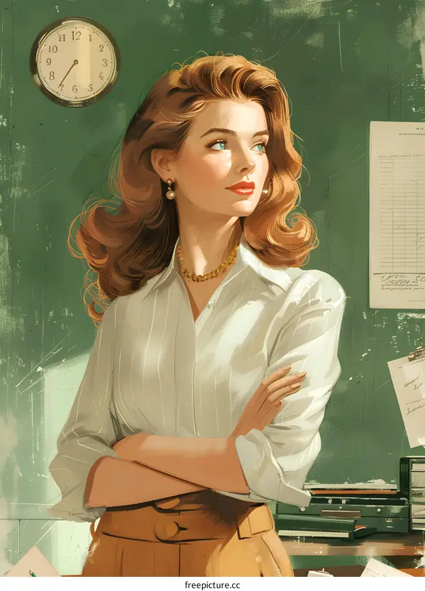 portrait of a beautiful woman in a white shirt