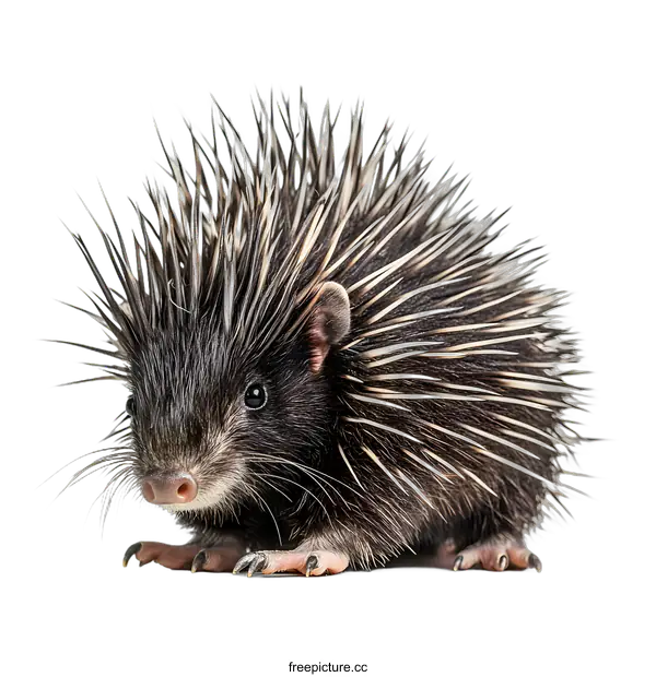 [Transparent Background PNG]Close Up Of A Cute Baby Porcupine