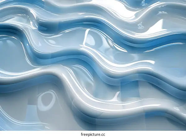 Abstract Blue Waves Background