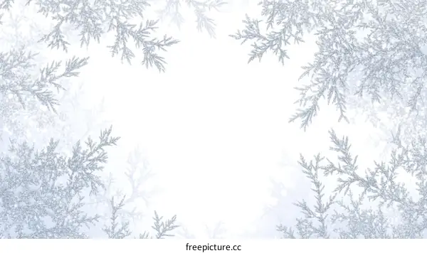 Winter Frost Patterns on a Window