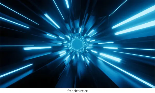 Abstract Visualization of Digital Speed and Light Rays in Space