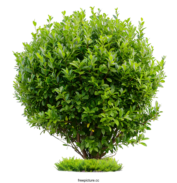 [Transparent Background PNG]Green Bush with White Background