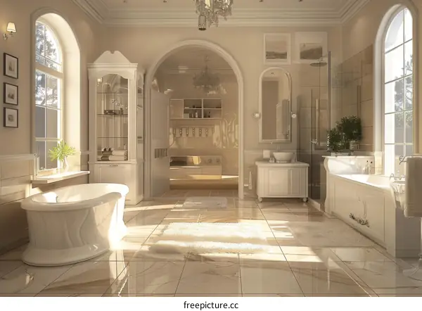 Luxury Classic European Style Bathroom Interior Design