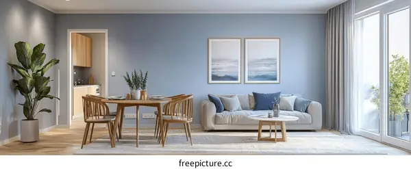 Modern Light Blue Room Interior Design