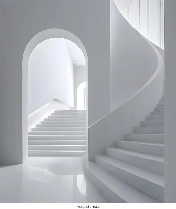 Modern White Staircase Interior Design