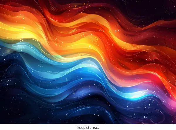 Wavy colorful abstract background