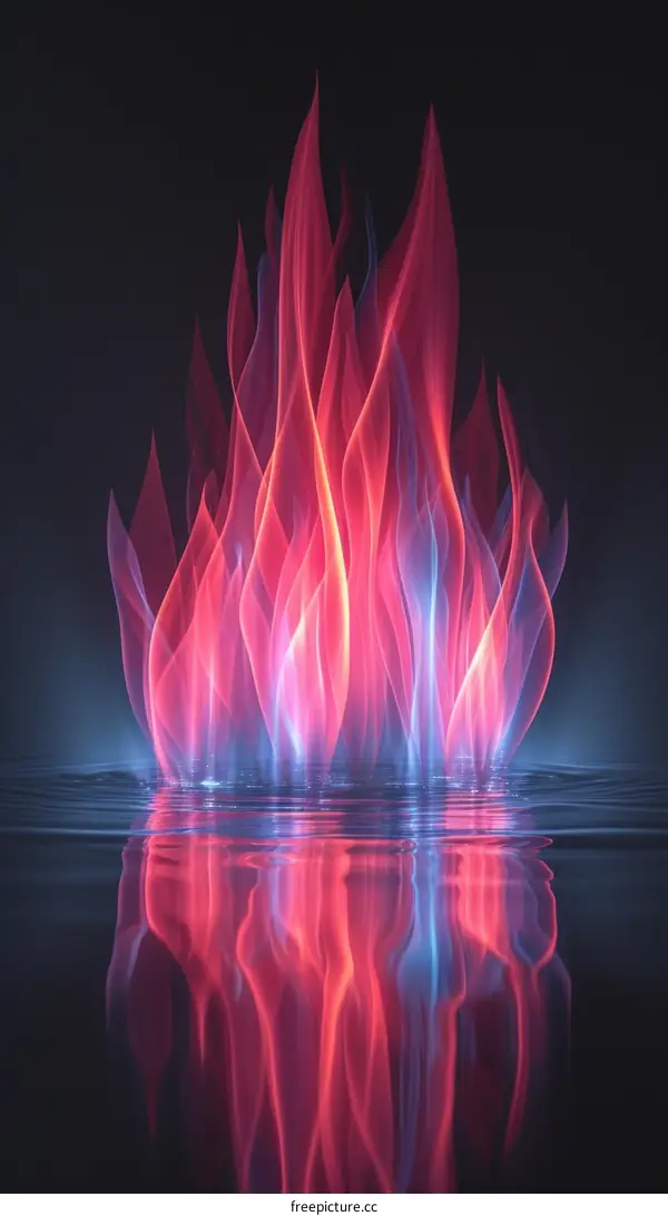 Fire and Water Abstract Illustration