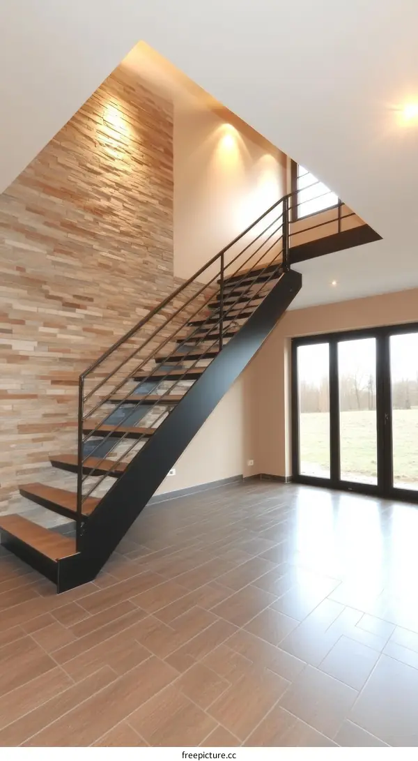 Modern Staircase in a Stylish Interior