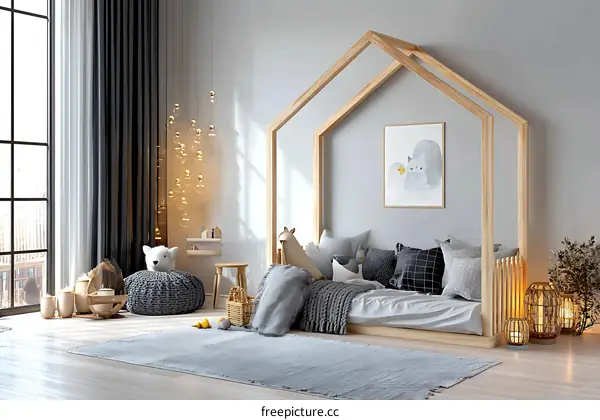 Cozy Kids Bedroom Design Illustration