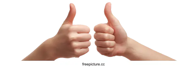 [Transparent Background PNG]Two Hands Showing Thumbs Up