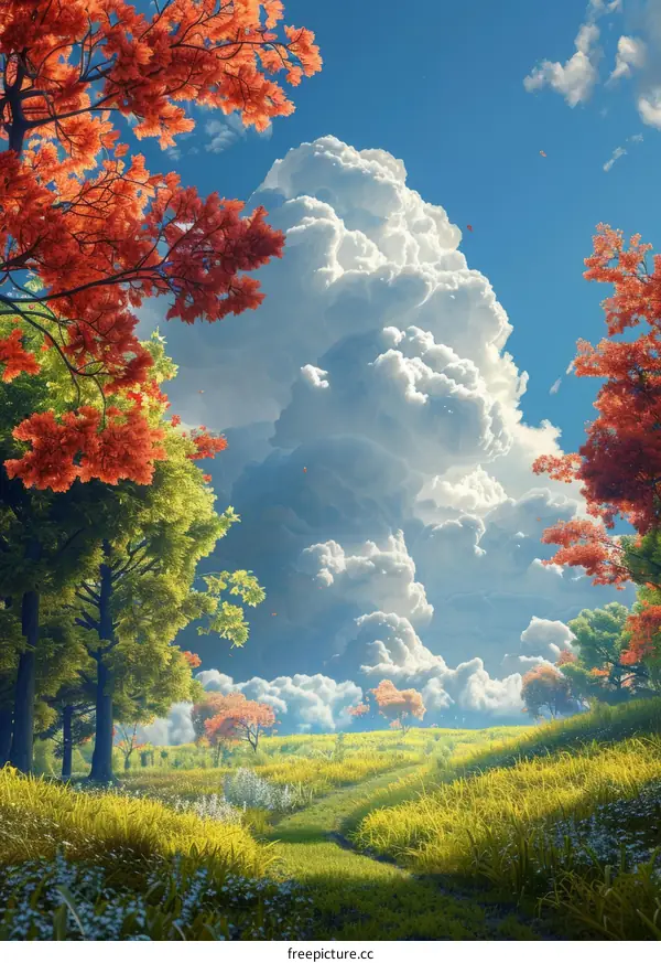 Autumnal Tapestry of an Enchanted Forest