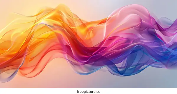 Colorful Flowing Lines Abstract Background