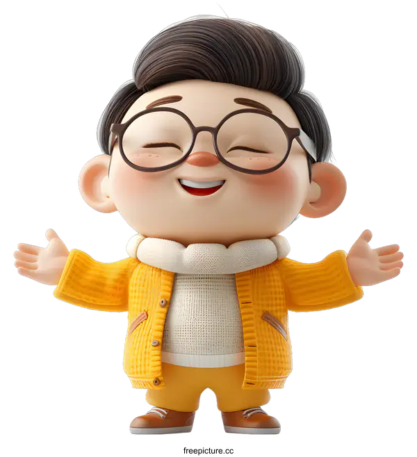 [Transparent Background PNG]3D cute boy character design