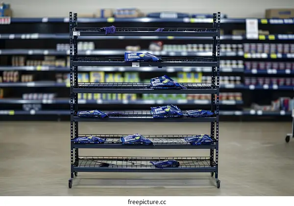 Empty Grocery Store Shelves During Pandemic