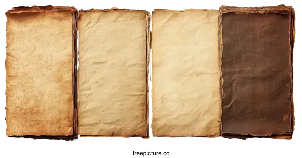 [Transparent Background PNG]Vintage Aged Book Pages Background