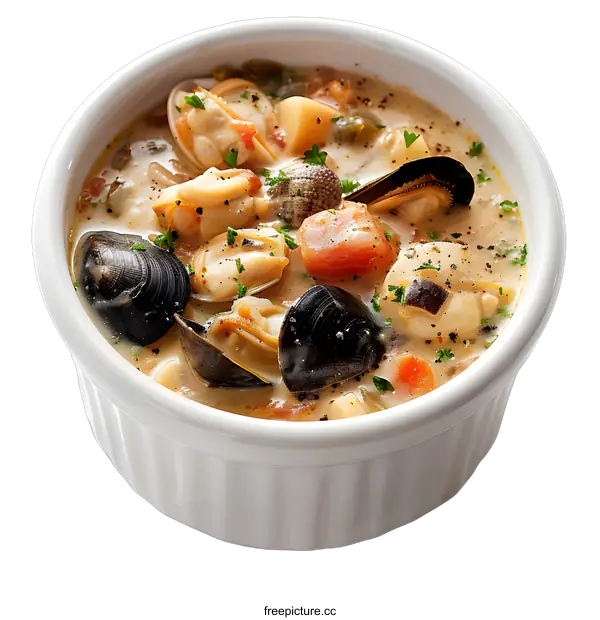 [Transparent Background PNG]A bowl of clam chowder