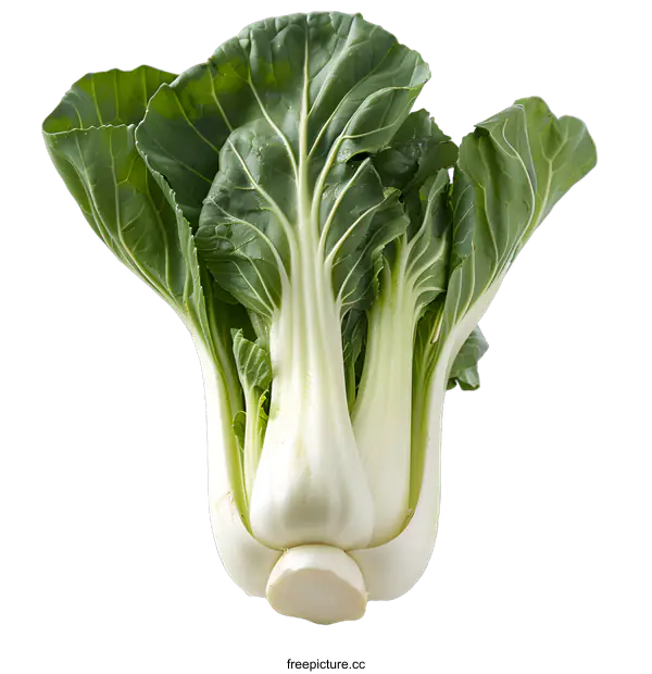 [Transparent Background PNG]Fresh Green Bok Choy Isolated on White Background