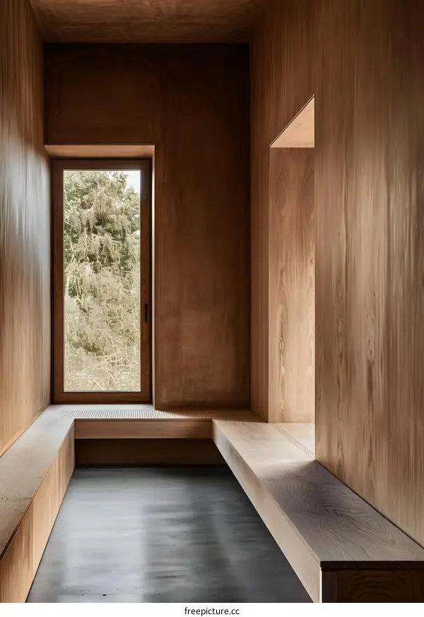 Wooden Interior Design with Window