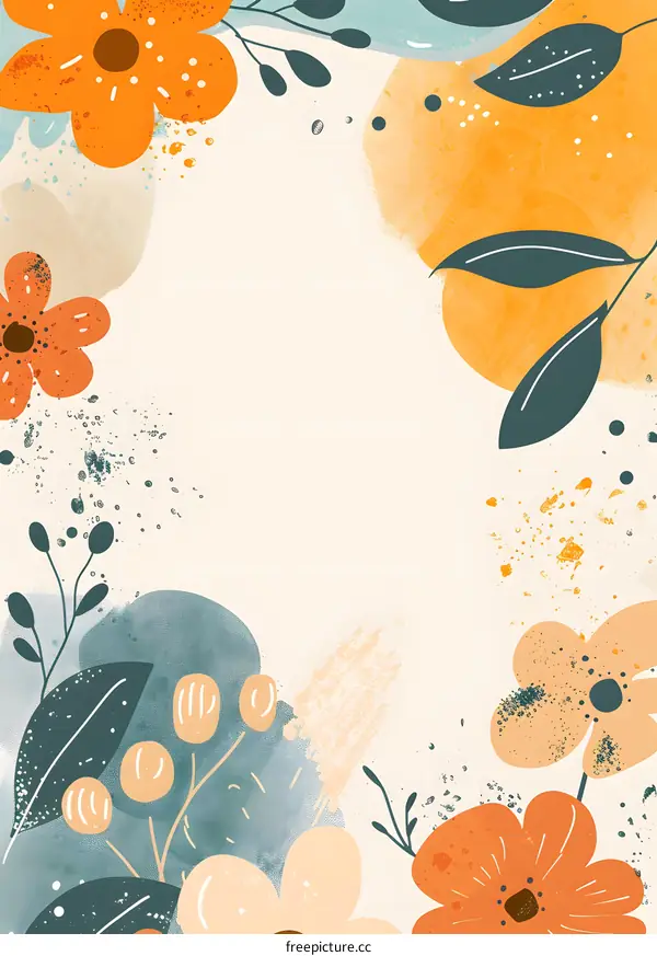 Abstract Floral Illustration Background Design