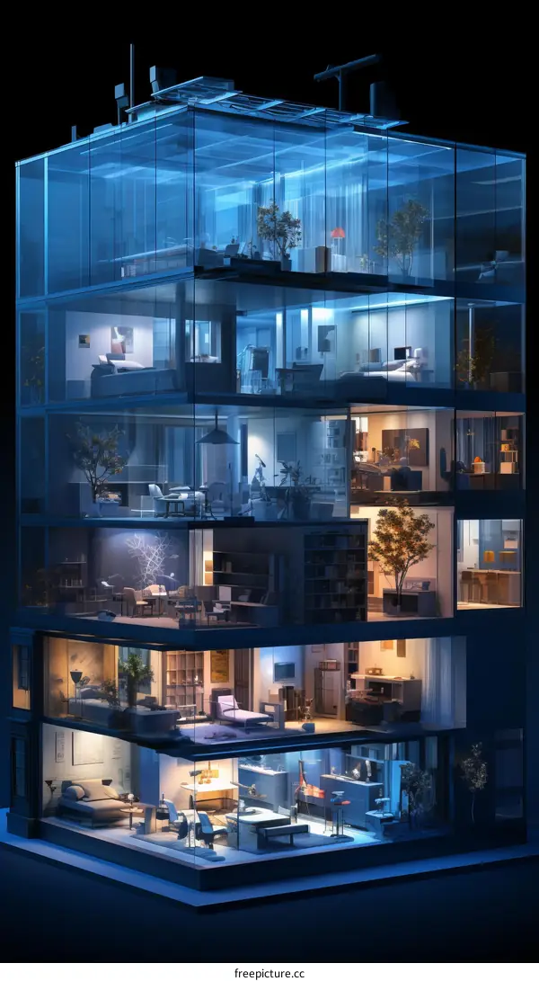 Modern Apartment Building Interior: A Glimpse of Urban Living
