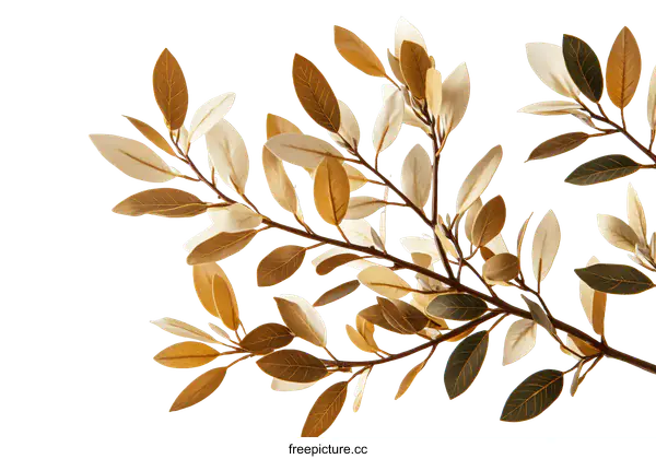 [Transparent Background PNG]Autumn Leaves Decorative Branch Illustration