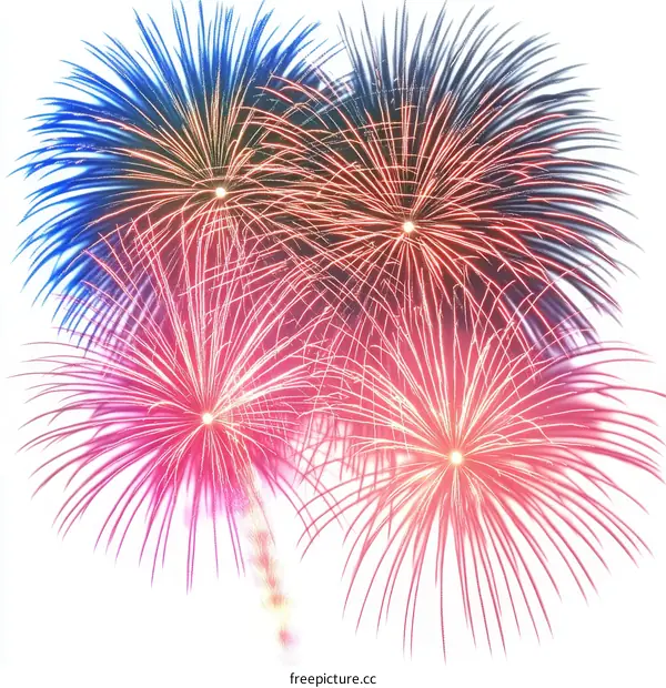 Colorful Fireworks Display in the Sky