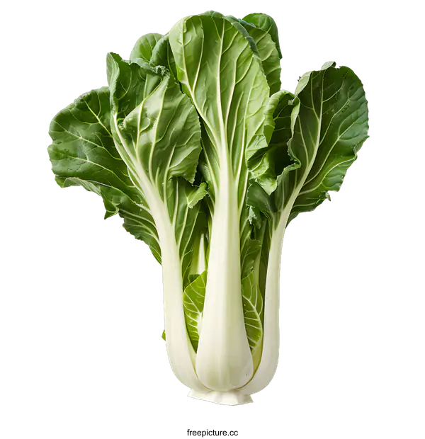 [Transparent Background PNG]Fresh Green Bok Choy Isolated On White Background