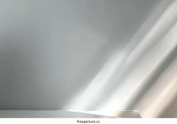 Abstract Light and Shadow on a Gray Wall