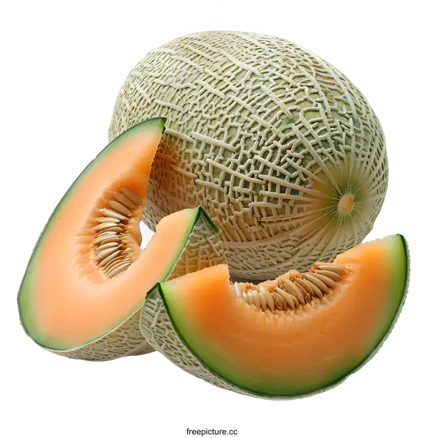 [Transparent Background PNG]Cantaloupe Melon Slices