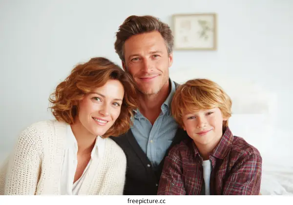 Happy Family Portrait Indoor