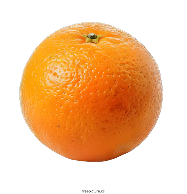 [Transparent Background PNG]Fresh Whole Orange on White Background