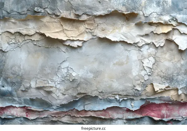 layers of weathered and cracked paper