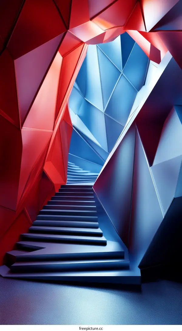 Abstract Geometric Stairway Design