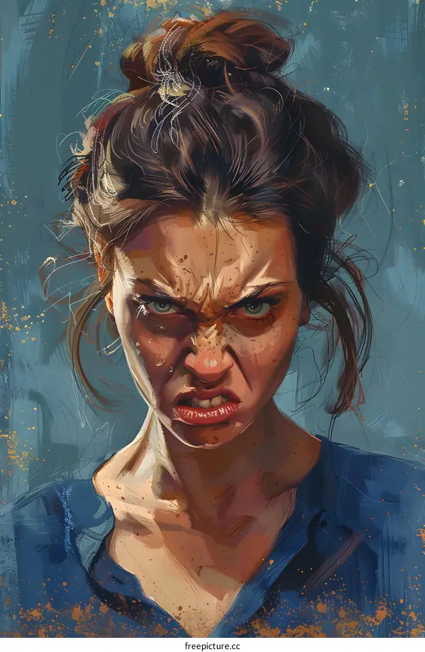 Portrait of an Angry Young Woman