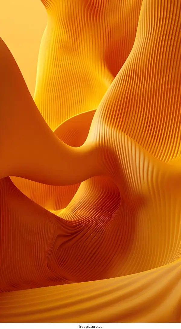 Orange Abstract Wavy Background